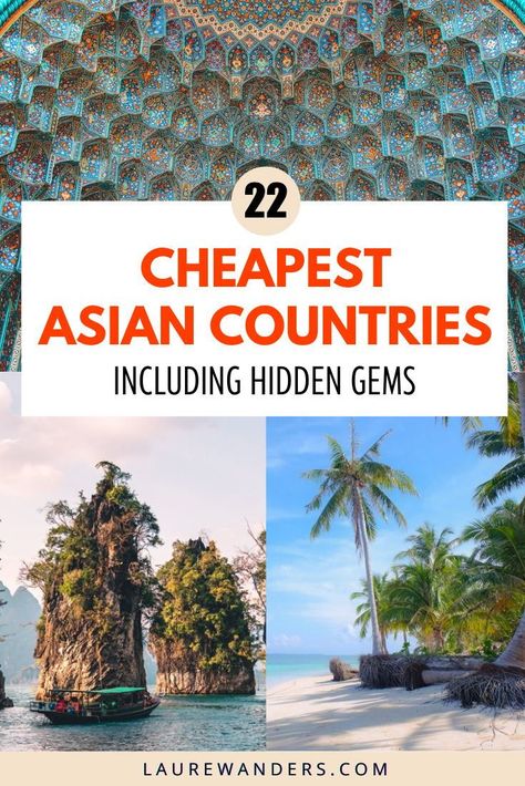 Best Asian Countries To Visit, Best Places To Visit In Asia, Asia Travel Bucket List, Asian Countries To Visit, Cheap Countries To Visit, Cheap Destinations To Travel, Asia Vacation, Traveling Asia, Cheap Travel Destinations