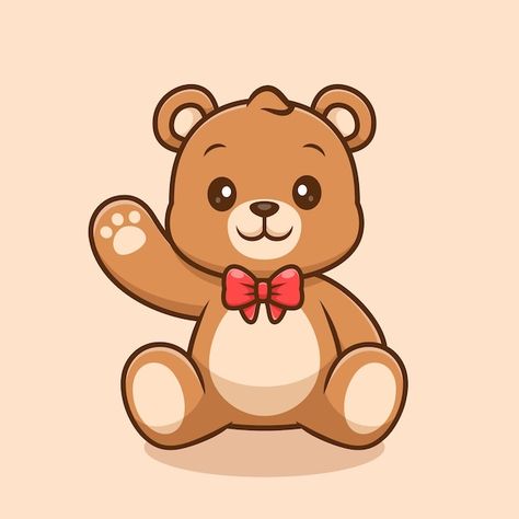 Cute teddy bear bear doll cartoon vector design illustration 🧸 Cute Bear Images Cartoon, Cute Teddy Bear Cartoon, Teddy Bear Cartoon Cute, Teddy Bear Character Design, Bear Illustration Cute, Brown Bear Cartoon, Teddy Illustration, Teddy Cartoon, Bear Cartoon Character