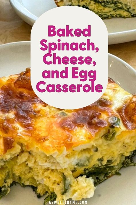 Elevate your breakfast or brunch with our irresistible Baked Spinach, Cheese, and Egg Casserole Recipe. This hearty dish is a delightful way to begin your day, loaded with nutritious spinach, melty cheese, and baked eggs. Baked Egg Dishes Breakfast, Lorraine, Pie, Spinach Tomato Feta Egg Bake, Mini Egg Casserole, Baked Eggs And Spinach, Egg Baked Casserole, Healthy Egg Casserole Recipes Breakfast, Spinach Egg Cheese Casserole