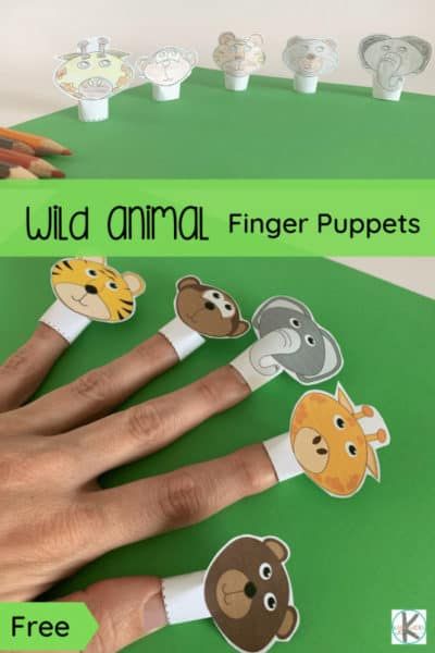 Finger Puppet Activities, Animal Offspring Activities, Activities For Wild Animals, Animals For Preschool Activities, Wild Animals Activity For Preschool, Wild Animal Worksheets Preschool, Zoo Animals Kindergarten Activities, Free Printable Finger Puppets, Puppet Template Printables