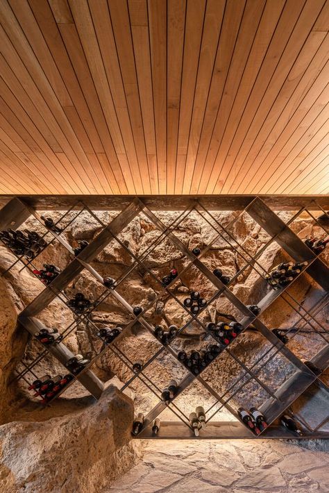 Wine Cellar Architecture, Cellar Inspiration, Wine Cellar Inspiration, Wine Store Design, Wine Room Design, Wine Cellar Basement, Glass Wine Cellar, Winery Tasting Room, Wine Cave