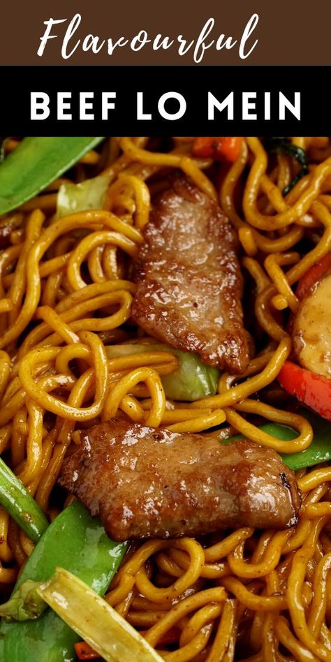 Beef Lo Main, Beef And Shrimp Lo Mein Recipe, Hibachi Lo Mein Noodles, Asian Lo Mein Recipes, Easy Chinese Noodle Recipes, Chinese Low Mein Recipe, Dinner Ideas Chinese Food, Lo Me In Noodles, Beef Lo Mein Sauce