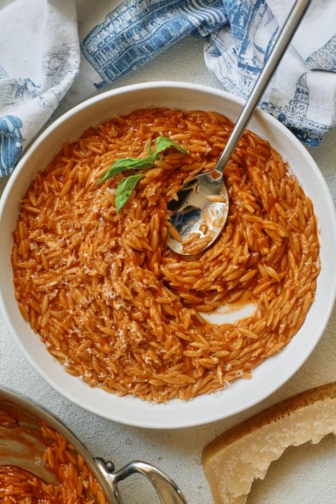 Tomato Orzo 18 Orzo Recipes Tomato, Orzo Tomato Recipes, Mexican Orzo, Tomato Orzo Pasta, Tomato Basil Orzo, Creamy Tomato Orzo, Orzo Tomato, Grape Tomato Recipes, Orzo Risotto