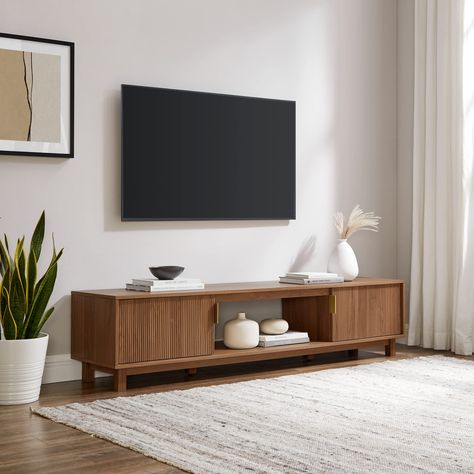 Scandinavian Tv Stand, Tv Stand Decor Living Room, Japandi Interiors, Tv Stand Decor, Storage Cubby, Mid Century Modern Scandinavian, Rack Tv, Living Room Tv Stand, Inspire Me Home Decor