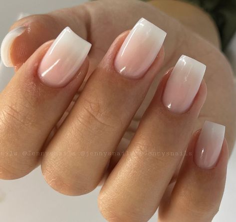 Babyboomer 💕 . . . . . #babyboomer #ombreenails #nailsofinsta #nailsonpoint #nailsodessa #glitternails | Instagram Milky Nails, Nagel Tips, Press On Nails Medium, Fake Nails With Glue, Nail Forms, Nagel Inspo, Nails For Women, Diy Nail Art, Stick On Nails