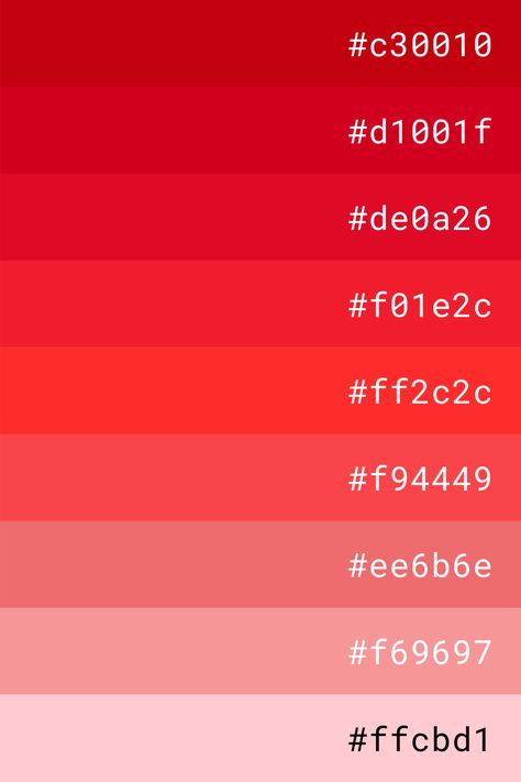 Red Hex Code Palette, Red Pallete Color Aesthetic, Color Palette Reds, Red Color Palette Hex Codes, Color Red Palette, Canva Color Palette Codes Red, Brand Pallete Color, Red Pastel Color Palette, Light Red Color Palette