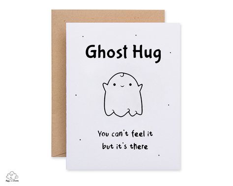 I Miss You Card Packs | Ghost Hug Card Pack | Send Love Card Pack | Halloween Kraft Cards | Hug Card Pack | Consciously Hand Made In Ireland by HappyLittleCreation on Etsy I Miss You Greeting Cards, Halloween Love Cards, Letters Of Love Cards, Diy Miss You Cards, I Miss You Gifts, We Miss You Cards, I Miss You Cards, Miss You Cards Handmade, Get Better Soon Cards