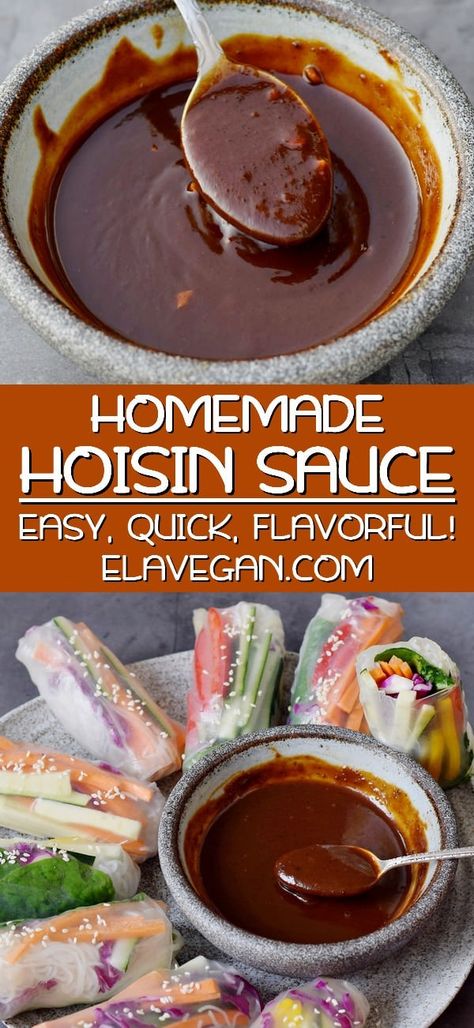 Vegan Sauces, Homemade Hoisin Sauce Recipe, Homemade Hoisin Sauce, Hoisin Sauce Recipe, Recipe Easy Quick, Yum Yum Sauce, Asian Sauce, Yumeko Jabami, Hoisin Sauce