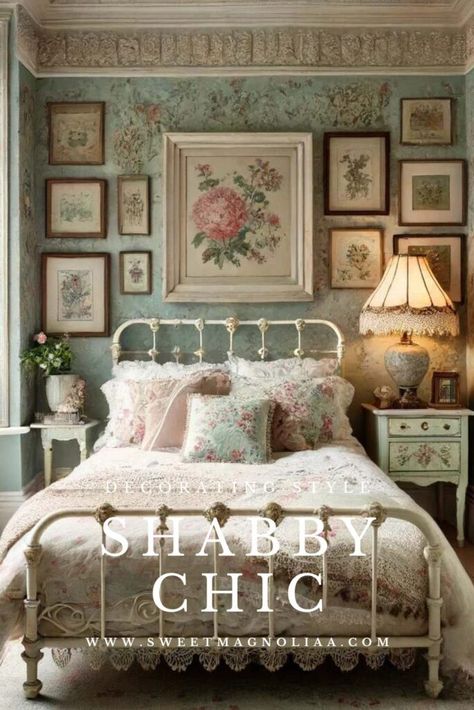 French Cottage Decor Bedroom, Shabby Chic Interior Design Style, French Shabby Chic Bedroom, Vintage Shabby Chic Bedroom, Farmhouse Chic Bedroom, French Bedroom Decor, Vintage Shabby Chic Decor, Shabby Chic Aesthetic, French Country Decorating Living Room