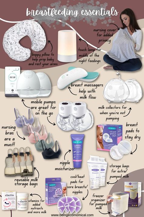 New Mommy Essentials, Breast Feeding Station Organization, Things Newborns Need, Third Trimester Essentials, Mom Essentials After Birth, Breastfeeding Needs List, Things For New Moms, New Mom List, Pregnant Must Haves