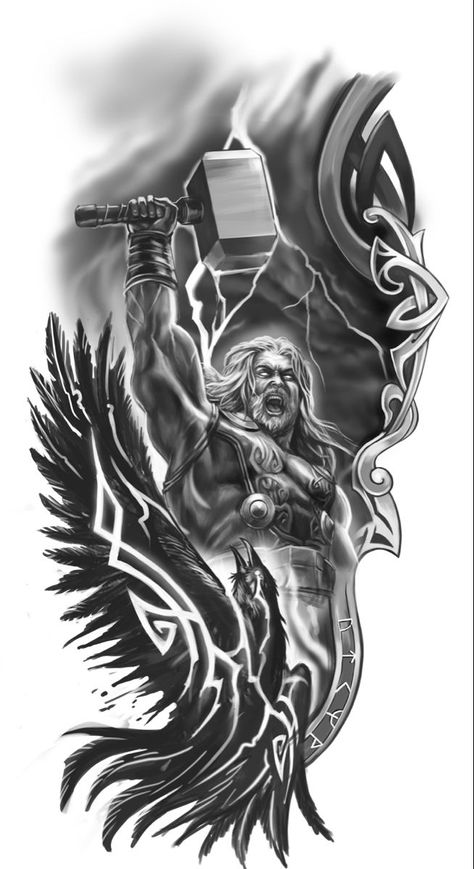 Pin de Jhonata em viking em 2022 | Rosto de tigre, Ideias de tatuagens, Boas ideias para tatuagem Mens Tatoos Ideas Forearm Sleeve, Tattoo Drawings For Men Arm, Viking Warrior Tattoo Sleeve, Odin Tattoo Design, Leg Tattoo Ideas For Men, Tato Geisha, Thor Hammer Tattoo, Odin Tattoo, Thor Tattoo