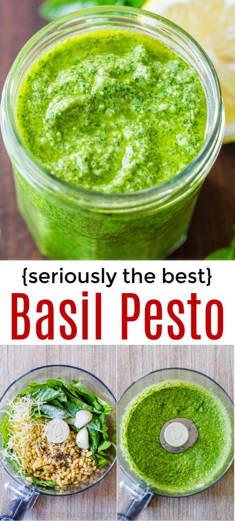 Herb Recipes, Pesto Recipe Easy, Basil Pesto Recipe, Makanan Italia, Basil Pesto Recipes, Sommer Mad, Basil Recipes, Homemade Pesto, Pesto Recipe