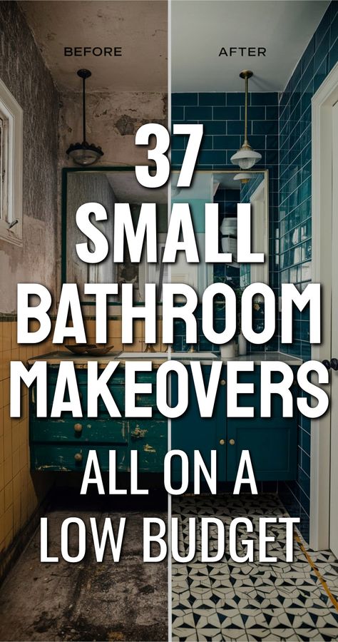 Bathroom Renovations and Cheap Bathroom Makeovers - Small bathroom remodel on a budget color schemes decorating ideas DIY bathroom upgrades on a budget small full bathroom ideas modern farmhouse decor simple bathroom interior design - DIY home improvement projects Diy Bathroom Ideas On A Budget, Small Bathroom Decor Ideas On A Budget Color Schemes, Diy Cheap Bathroom Makeover, Diy Bathroom Decor Cheap, Affordable Bathroom Remodel Inspiration, Small Bathroom Remodel On A Budget, Cheap Diy Bathroom Makeover, Color Schemes For Small Bathrooms, Small Bathroom Decor Ideas On A Budget