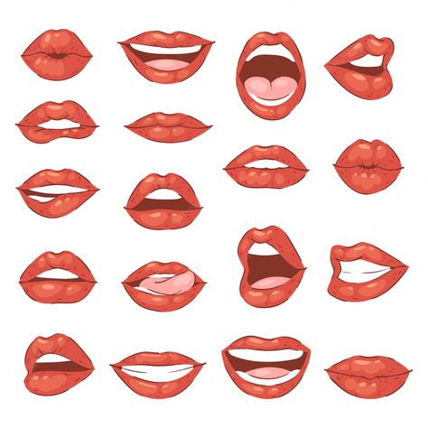 Cartoon Lips, Lips Cartoon, Mouth Kiss, Kissing Drawing, Lips Illustration, Cartoon Mouths, Lip Kiss, Lips Sketch, Lips Painting