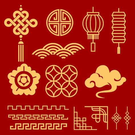 Free vector flat chinese new year celebr... | Free Vector #Freepik #freevector #rabbit-new-year #chinese-new-year-rabbit #chinese-new-year-2023 #chinese-rabbit Chinese Design Graphic, Chinese New Year Ornament, Ang Pao Design, Chinese New Year Packaging, Chinese New Year Pattern, Chinese Vector, Chinese Rabbit, Asian New Year, Chinese Packaging