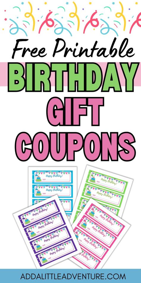 Free Printable Birthday Gift Coupons This Coupon Is Good For Free Printable, Birthday Coupons For Friends, Birthday Coupon Template Free Printable, Printable Coupons Template, Free Printable Birthday Tags, Free Coupon Template, Birthday Tags Printable, Diy Birthday Gift, Printable Coupon Book