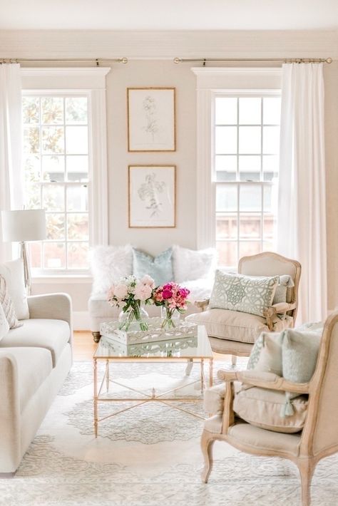 Fashion Look Featuring Goodnight Macaroon Decorative Pillows by KinseyWalsh - ShopStyle Design Room, Glam Living Room Decor, Glam Living Room, Casa Vintage, Living Room Inspo, Formal Living Rooms, Formal Living, My New Room, Living Room Inspiration