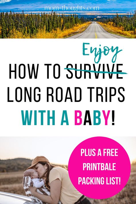 9 Month Old Activities, Road Trip With Baby, Car Ride Activities, Baby Road Trip, Free Printable Packing List, Baby Packing List, Long Car Trips, 7 Month Old Baby, Printable Packing List