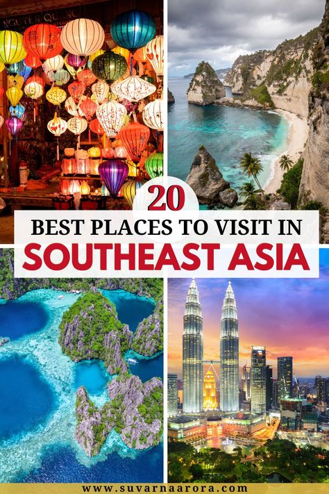 Best Asian Countries To Visit, South East Asia Itinerary 1 Month, Travel Asia Places, 2 Week Southeast Asia Itinerary, Best Places To Visit In Asia, Asia Trip Itinerary, Thailand And Vietnam Itinerary, Asia Travel Itinerary, Best Places To Travel In Asia