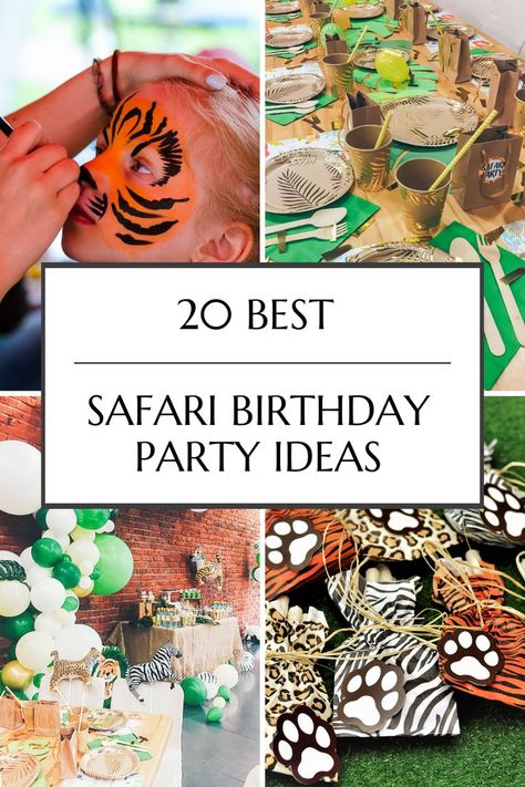 Safari Birthday Party For Adults, 3rd Birthday Jungle Theme, Jungle Theme Favors, Animal Themed Birthday Party Activities, Party Animal Birthday Theme Games, Zoo Birthday Games, Party Favors Safari Theme, Safari Birthday Party Outdoor, Jungle Theme Birthday Party Activities