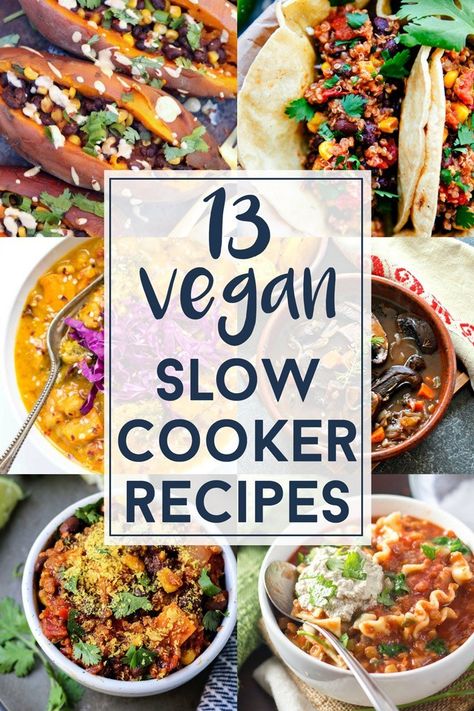 Resep Vegan, Vegan Slow Cooker Recipes, Vegetarian Slow Cooker Recipes, Vegan Crockpot Recipes, Vegan Crockpot, Vegan Slow Cooker, Slow Cooker Vegetarian, Vegetarian Crockpot, Slow Cooked Meals