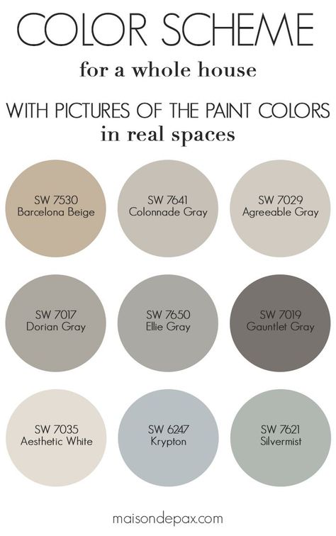 Best Neutral Gray and Greige Paint Colors: In this blog post, I'm sharing which paint colors I used in my home for neutral, bright home decor style! You can see real rooms and spaces featuring these paint colors to decide if it's the choice for your home. #paintcolor #paint Sherwin Williams Sea Salt, Modern Farmhouse Paint Colors, Mindful Gray, Dover White, Farmhouse Paint Colors, Neutral Paint Color, Farmhouse Paint, Farm House Colors, Paint Color Schemes