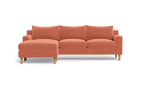 Sloan strikes an ideal balance between sleek and soft. Take, for instance, the crisp lines of its track arm, which are offset by a subtle taper near the back. The Sloan custom sleeper sectional reflects a modern influence, yet is approachable and livable. It's no wonder it feels right in a variety of decors, whether modern or more traditional. Coral Sofa, Sleeper Sectional, Interior Define, Chaise Sectional, Living Room Sectional, Custom Color, Living Room Furniture, Sectional, Walnut