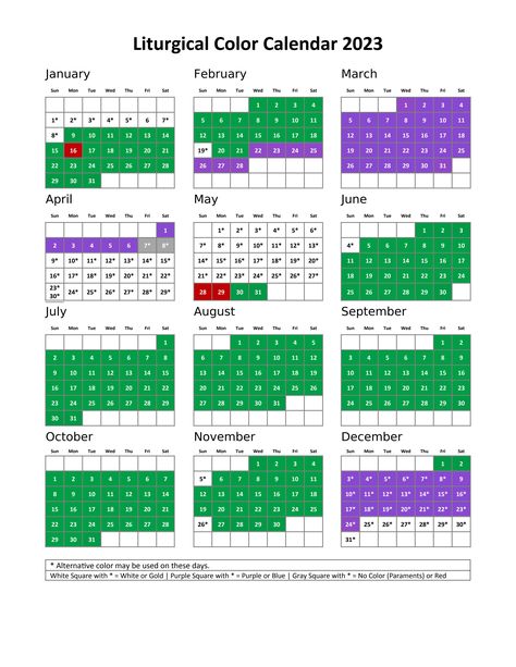 Catholic Liturgical Calendar, Color Calendar, Liturgical Calendar, Pentecost Sunday, Liturgical Colours, Color Whisper, Liturgical Seasons, July Calendar, Calendar June