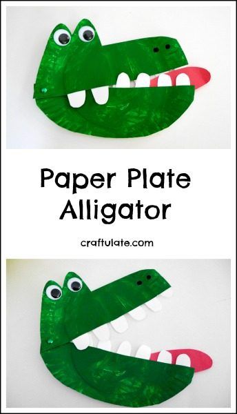 This paper plate alligator is a snappy fun craft project for kids to make! Paper Plate Crafts, Alligator Crafts, Crocodile Craft, Paper Plate Art, Jungle Crafts, Zoo Crafts, Paper Plate Crafts For Kids, Project For Kids, Animal Crafts For Kids