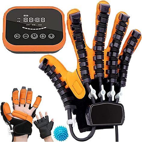 Amazon.com: Upgrade Strengthen Rehabilitation Robot Gloves,Smart Rechargeable Finger Training Rehab Orthotics,Stroke Hemiplegia Hand Splint Finger Orthosis for Hand Dysfunction Patients(Color:Right Hand,Size:XL) : Health & Household Hand Therapy Exercises, Brain Nerves, Smart Gloves, Robot Hand, Finger Hands, Hand Therapy, Hand Gloves, Black Gloves, Ladies Day