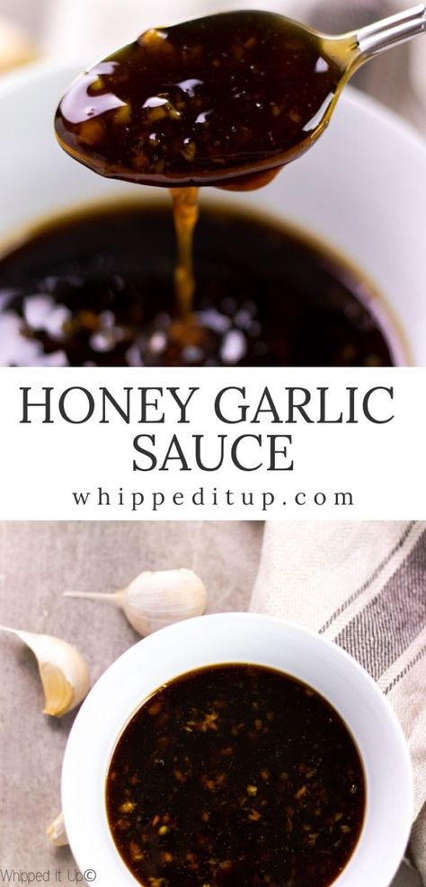 Honey Sauce For Chicken, Honey Garlic Wings, Meatball Dishes, Recipes With Soy Sauce, Wing Sauce Recipes, Rib Sauce, Garlic Sauce Recipe, Pork Sauce, Garlic Marinade