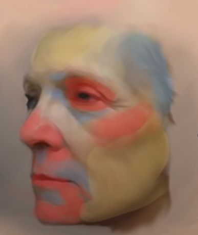 face color zones from cowsmanaut youtube video Digital Art Face Shading, Colour Zones Face, Color Zones Of The Body Art, Painting Reference Face, Color Zones Of The Face Art, Face Color Reference, Person From The Side Reference, Face Temperature Painting, Coloring Faces Digital