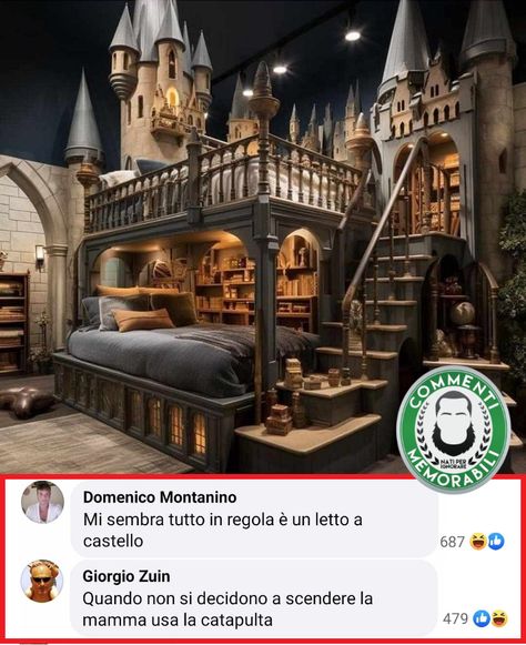 Buongiorno e buona domenica così, con letti non a castello ma direttamente a "regno". #commentimemorabili #sìmastaicalmo #continuatevoi Design Room, Dream Rooms, Harry Potter Design, Stile Harry Potter, Harry Potter Bedroom, Harry Potte, Harry Potter Spells, Elephant Tattoo, Fantasy Aesthetic