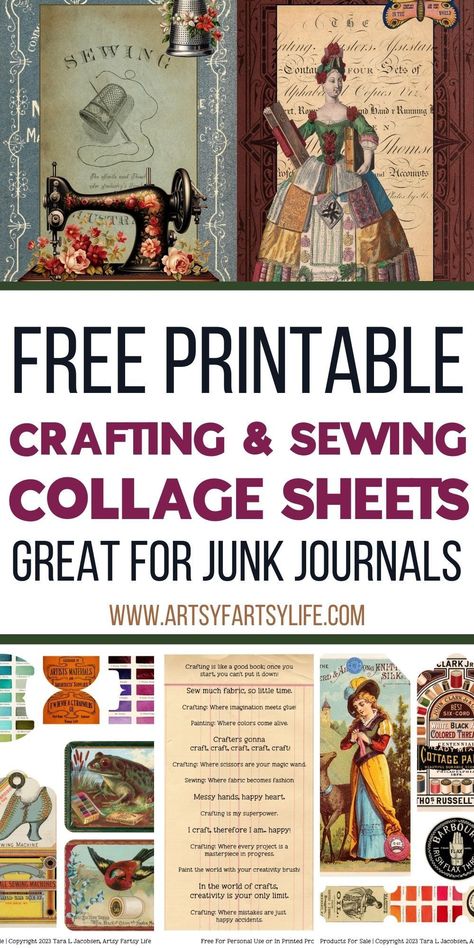 Elevate your journaling game with our free, sewing-themed printable pages. Ephemera Printables Free, Free Printable Artwork, Digital Printables, Decoupage Tissue Paper Free Emphera Printables, Free Sewing Printables, Free Retro Printables, Free Digital Paper Printable, Sewing Journal Printable Free, Free Craft Printables, Free Printables For Junk Journals, Decoupage Paper Printable Free, Junk Journal Ideas Free Printable