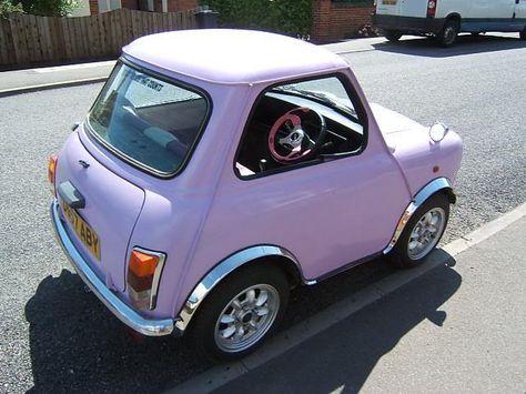 So cute!!! Registration D957ABY  Make AUSTIN  Model MINI  Description MAYFAIR  Date of Liability  01 11 2010   Date of First Registration  25 11 1986   Year of Manufacture  1986   Cylinder Capacity (cc)  998CC   CO2 Emissions  Not Available   Fuel Type  Petrol   Export Marker  Not Applicable   Vehicle Status  Licence Not Due   Vehicle Colour  PURPLE Mini Cooper Classic, Old Vintage Cars, Mini Truck, Tiny Cars, Austin Mini, Mini Car, Weird Cars, Smart Car, Pink Car