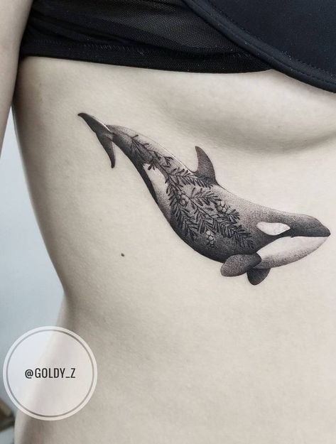 Whale Flower Tattoo, Orca Tattoo Design, Ocean Animal Tattoos, Killer Whale Tattoo, Orca Tattoo, Realistic Tattoos, Octopus Tattoo Design, Whale Tattoos, Shape Tattoo