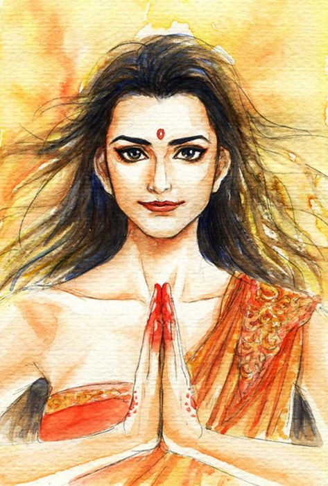 Draupadi - 10 Facts About Heroic Princess of Mahabharata Psy Art, Vedic Art, Hinduism Art, Mythology Art, Lukisan Cat Air, Nature Art Painting, Goddess Art, Indian Art Paintings, Indian Paintings