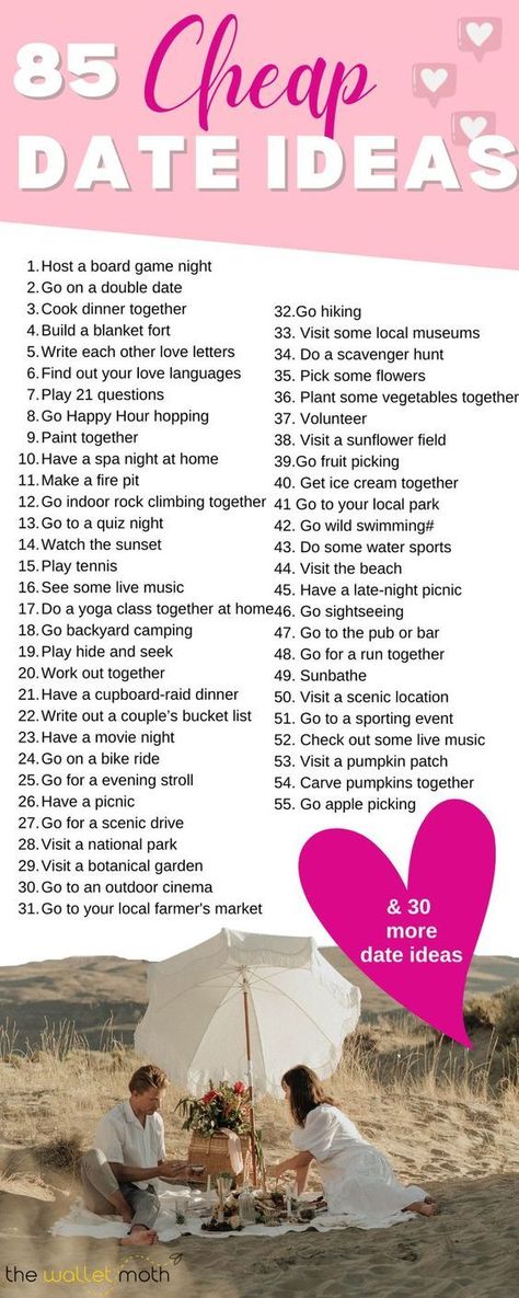 85 cheap date ideas Fun Date Activities Couple, Date Trip Ideas, Future Dates We Will Do, No Money Dates Ideas Couple, Budget Dates Ideas, Cheap Dates For Couples Marriage, Date Idea For Couples, Perfect Romantic Date Ideas, Date Idea No Money