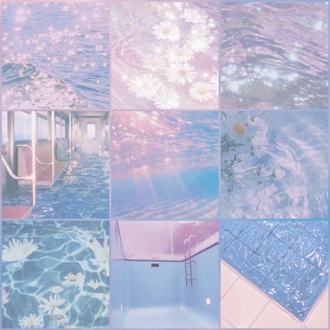 Pastel Water Aesthetic, Beach Aesthetic Moodboard, Water Aesthetic Clothes, Cute Moodboard Aesthetic, Pastel Moodboard Aesthetic, Dreamy Pastel Aesthetic, Water Mood Board, Pink And Blue Moodboard, Oc Moodboard Aesthetic