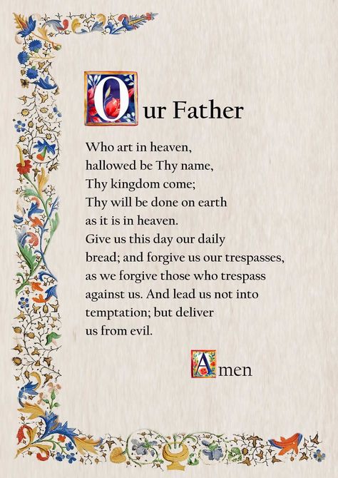 Our Father Prayer Catholic, Prayer Catholic, Our Father Prayer, Catholic Store, Thy Kingdom Come, Thy Will Be Done, Catholic Prayer, Our Father, Christian Decor