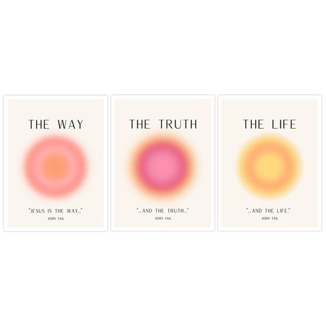 NSQQBQQ Jesus Poster Set of 3, Jesus is The Way and The Truth and The Life Bible Verse Canvas Wall Art Religious Christian Minimalist Wall Decor for Bedroom Living Room 12x16in Unframed Christian Wall Prints, Christian Minimalist, Christian Room Decor, Jesus Poster, Cute Bible Verses, Poster Set Of 3, Bible Verse Decor, Jesus Wall Art, Bible Verse Pictures