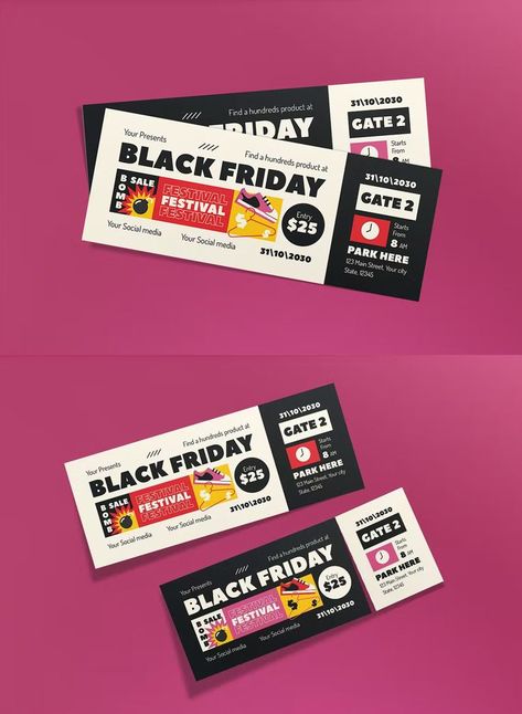 Ticket Layout Design, Coupon Design Layout, Coupon Design Ideas, Ticket Graphic Design, Ticket Design Ideas, Event Ticket Design, Infographic Design Trends, Tickets Design, Ticket Ideas