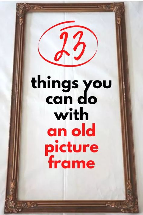 Old Photo Frames Ideas Diy, Picture Frame Art Ideas, Repurposed Picture Frames, Old Picture Frames Repurpose, Old Frames Repurpose Diy Projects, How To Make Frames Diy, Things To Do With Picture Frames, Creative Frame Ideas, New Home Gift Ideas Diy