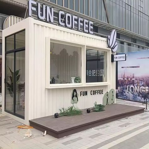 Modern Chinese Modular Shipping Container Cafe Containers Restaurant For Sale In Apartment Application - Buy Shipping Container Cafe cafe Container container Cafe Restaurant Product on Alibaba.com White Container Cafe, Container Van Coffee Shop, Container Cafe Design, Bakery Container, Shipping Container Coffee Shop, Shipping Container Shop, Coffee Shop Container, Apartment Application, Outdoor Seating Cafe