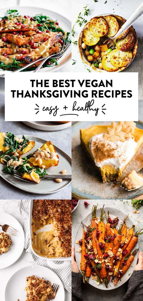 The best vegan Thanksgiving dishes from appetizers to sides and easy dessert ideas. Get a whole vegan Thanksgiving menu from our hand-picked list and learn what vegan food to serve on Thanksgiving! All our vegan Thanksgiving recipes are healthy, tasty and easy to make. #VeganThanksgivingHealthy #VeganThanksgivingAppetizers #VeganThanksgivingMenu #VeganThanksgivingSides #VeganThanksgivingDishes Vegan Thanksgiving Recipes Easy, Vegan Thanksgiving Dishes, Vegan Thanksgiving Sides, Chicken Tenders Dinner, Vegan Thanksgiving Menu, Best Stuffing Recipe, Easy Dessert Ideas, Easy Thanksgiving Dessert Recipes, Healthy Thanksgiving Recipes