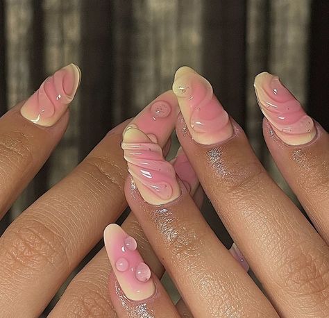 Pink Nails Inspiration, Nails Xoxo, Bubble Nails, Simple Gel Nails, Claw Nails, Aesthetic Nails, Acylic Nails, Crazy Nails, Vacation Nails