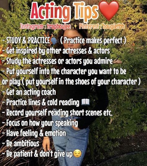 Practice Your Acting, How To Be A Actress, Acting Practice Scripts, How To Get Better At Acting, How To Be An Actor, Tips For Acting, Acting Scripts To Practice For Teens, Practice Scripts For Acting, Scripts To Practice Acting