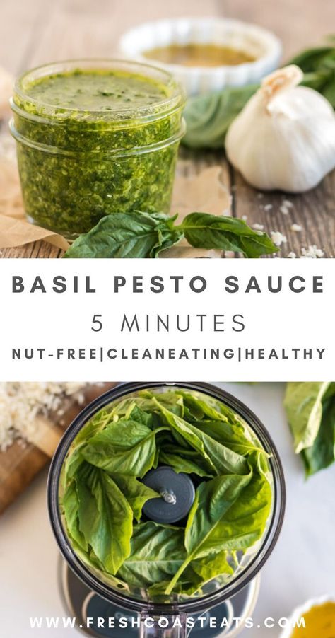 Best Pesto Recipe, Fresh Basil Pesto Recipe, Garlic Potatoes Recipe, Vegan Cheese Substitute, Pesto Basil, Fresh Basil Recipes, Vegan Pesto Recipe, Nut Free Pesto, Pesto Recipe Easy