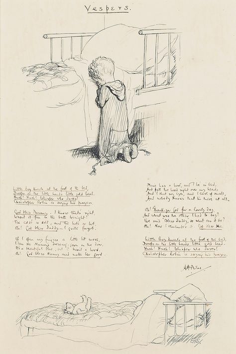 Manuscript featuring AA Milne poem and EH Shepard sketch to go on auction Winnie Tattoo, Aa Milne Poems, Eh Shepard, Aa Milne, Storyboard Drawing, Classic Illustration, Brambly Hedge, Classic Pooh, A A Milne