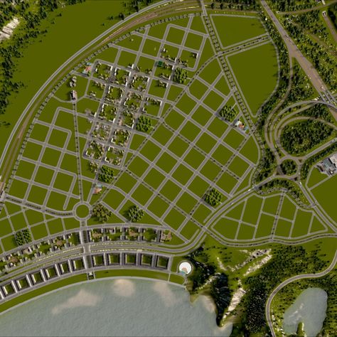 Cities Skylines Puzzle SOLVED: This New City with Great Layout Brings in More Workers! City Skyline Layout Ideas, Cities Skyline Layout, City Skylines Layout Ideas, City Skylines Game Layout, Downtown City Layout, City Grid Design, Cities Skylines 2 Layout Ideas, Cities Skylines Downtown Layout, City Skylines Layout